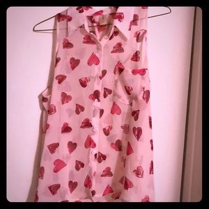 Sheer Pink Heart Blouse